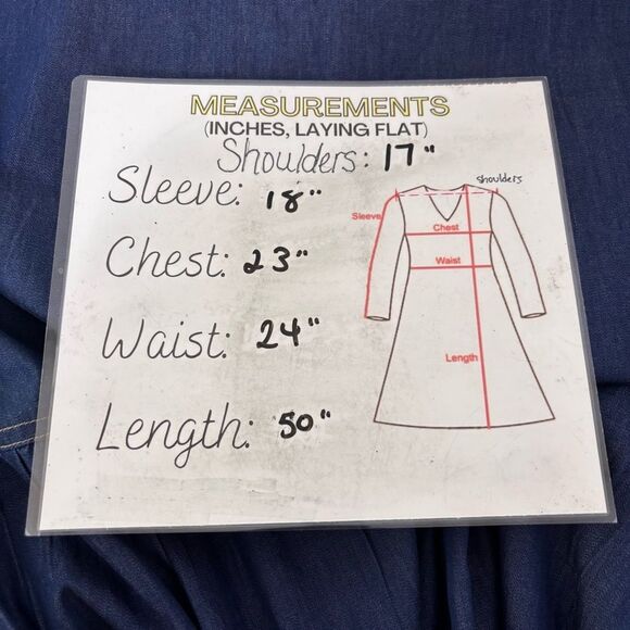 NWT National Vintage Blue Chambray Denim Midi Dress M Tiered MuuMuu Boho Western - Picture 4 of 12